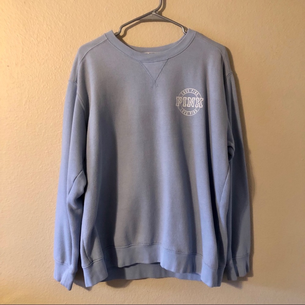 Baby blue Pink crewneck sweater